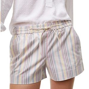 Striped drawstring shorts